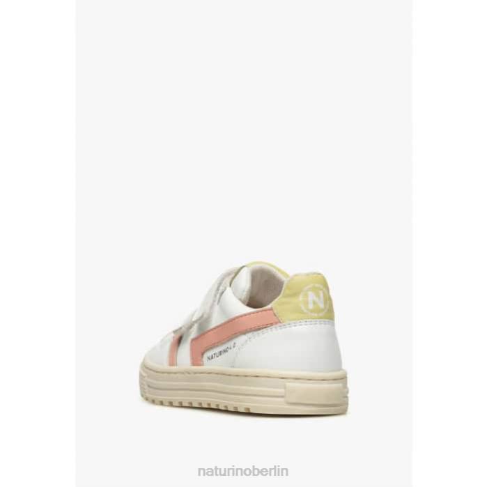 de Naturino Kinder Ceonia vl. Turnschuhe aus Kunstleder weiß-puderrosa 822X46