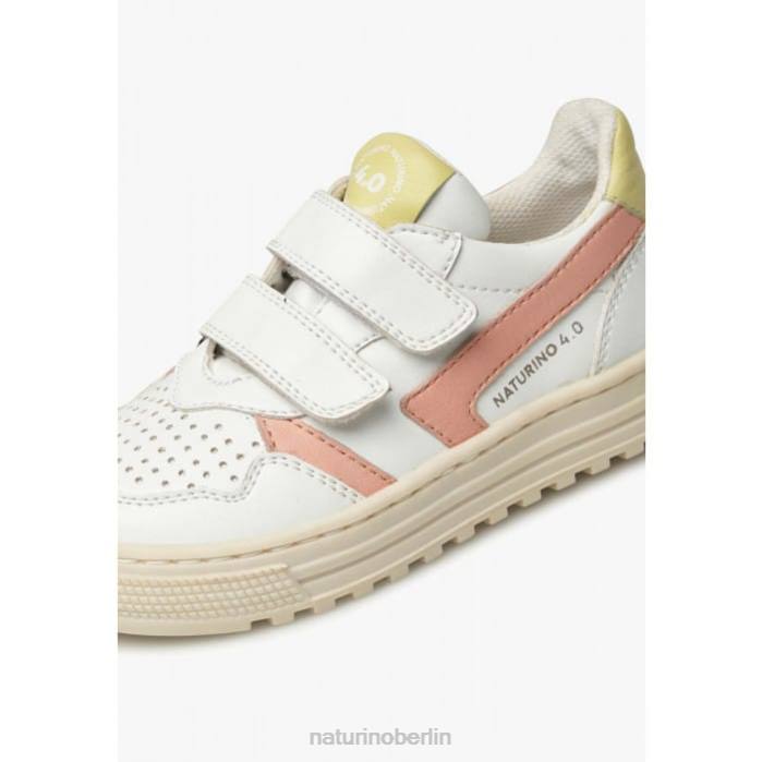de Naturino Kinder Ceonia vl. Turnschuhe aus Kunstleder weiß-puderrosa 822X46