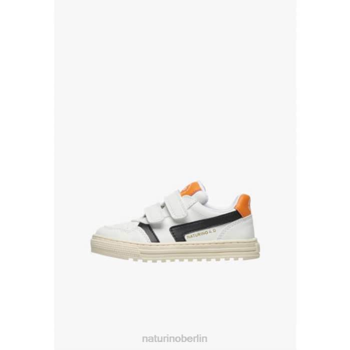 de Naturino Kinder Ceonia vl. Turnschuhe aus Kunstleder weiß schwarz 822X49