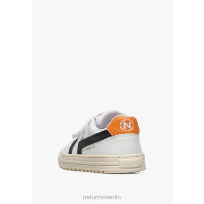 de Naturino Kinder Ceonia vl. Turnschuhe aus Kunstleder weiß schwarz 822X49