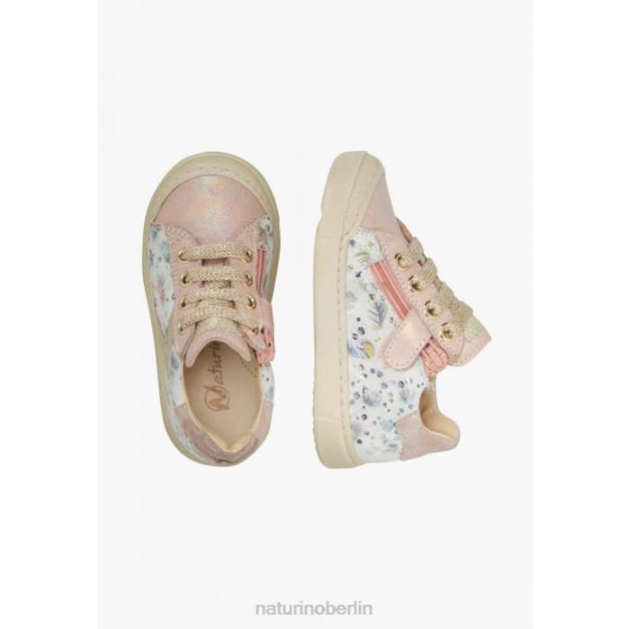 de Naturino Kinder Clarendon-Reißverschluss Sneakers aus Leder und Wildleder Rosa 822X411