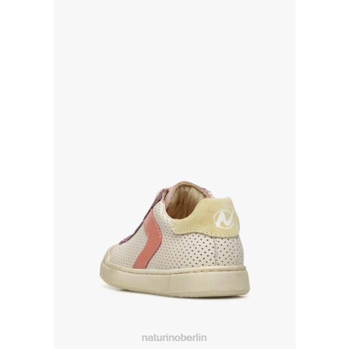 de Naturino Kinder Clarendon-Reißverschluss Sneakers aus Leder und Wildleder puderrosa-creme 822X503