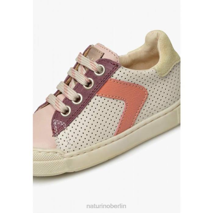 de Naturino Kinder Clarendon-Reißverschluss Sneakers aus Leder und Wildleder puderrosa-creme 822X503
