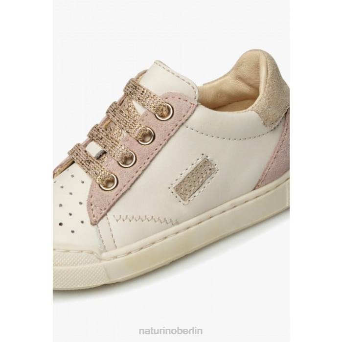 de Naturino Kinder Faluk-Reißverschluss Sneakers aus Leder und Wildleder Platin-Puderrosa 822X477