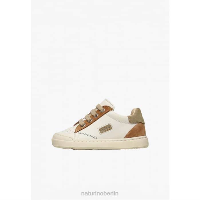 de Naturino Kinder Faluk-Reißverschluss Sneakers aus Leder und Wildleder cremebraun 822X424