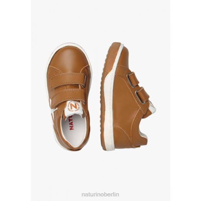 de Naturino Kinder Gedanken vl. perforierte Ledersneaker mit Stern Cognac 822X482