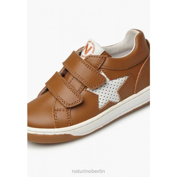 de Naturino Kinder Gedanken vl. perforierte Ledersneaker mit Stern Cognac 822X482
