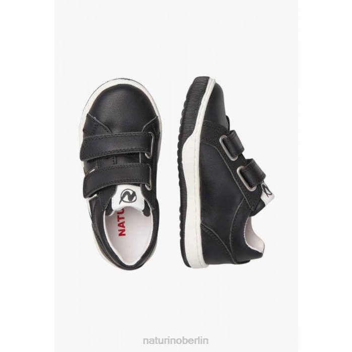 de Naturino Kinder Gedanken vl. perforierte Ledersneaker mit Stern Schwarz 822X361