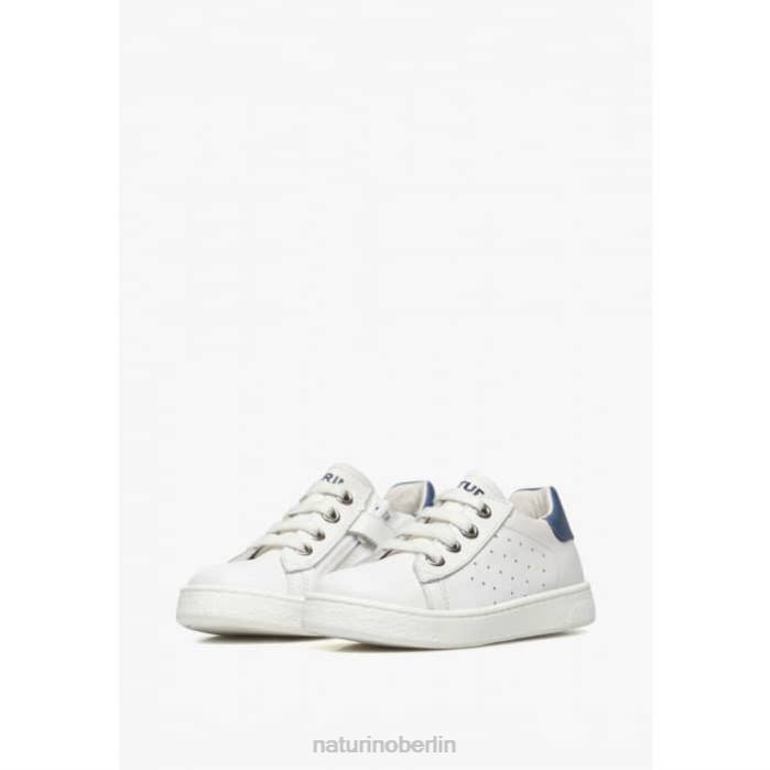 de Naturino Kinder Hasselt 2 Reißverschluss. Ledersneaker weiß Blau 822X456