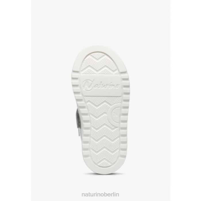 de Naturino Kinder Hess Arrow Reißverschluss. Sneakers aus Leder und Wildleder weiß-hellblau 822X473