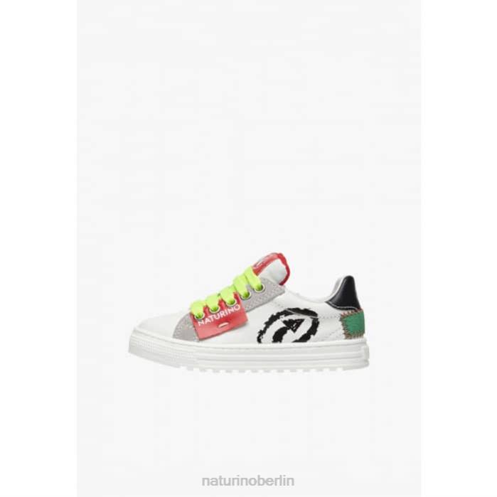 de Naturino Kinder Hess Arrow Reißverschluss. Sneakers aus Leder und Wildleder weiß schwarz 822X468