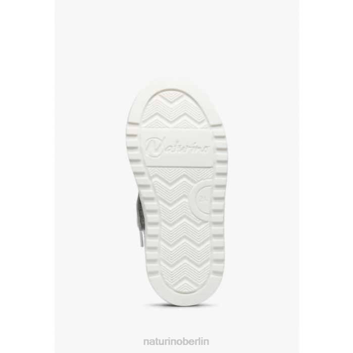 de Naturino Kinder Hess Arrow Reißverschluss. Sneakers aus Leder und Wildleder weiß schwarz 822X468