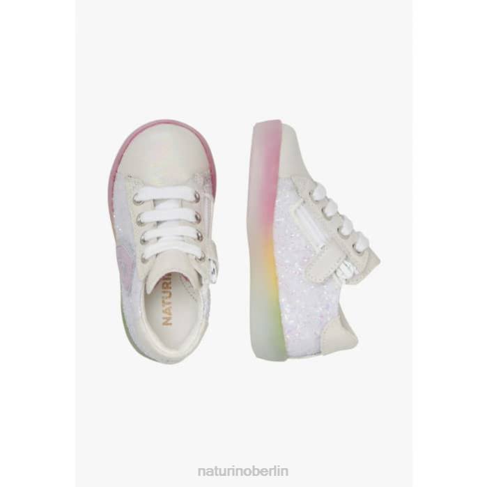 de Naturino Kinder Korey 2 Reißverschluss Ledersneaker Weiss 822X404