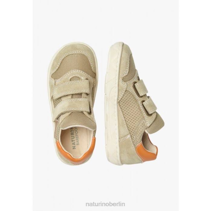 de Naturino Kinder Lilox vl Sneakers aus Wildleder und Stoff grau-orange 822X492