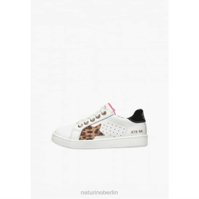 de Naturino Kinder Pinn-Reißverschluss. Sneakers aus Leder und Wildleder Weiss 822X391