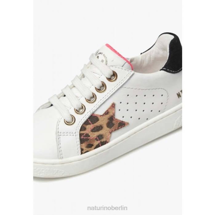 de Naturino Kinder Pinn-Reißverschluss. Sneakers aus Leder und Wildleder Weiss 822X391