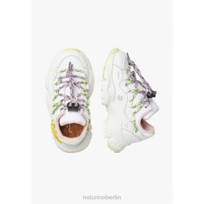 de Naturino Kinder Raikiri Junior. Sneakers aus Kunstleder und technischem Stoff Weiss 822X38
