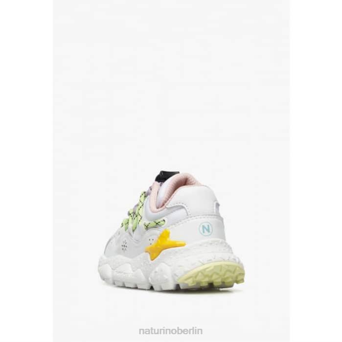 de Naturino Kinder Raikiri Junior. Sneakers aus Kunstleder und technischem Stoff Weiss 822X38