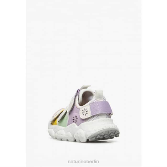 de Naturino Kinder Ray Junior vl. Turnschuhe aus Öko-Leder und Stoff rosa-grün 822X31