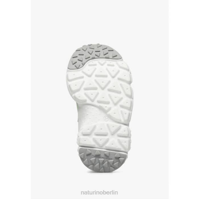 de Naturino Kinder Ray Junior vl. Turnschuhe aus Öko-Leder und Stoff rosa-grün 822X31