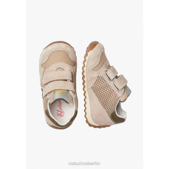 de Naturino Kinder Sammy 2 vl. Sneakers aus Leder und Stoff Beige 822X422