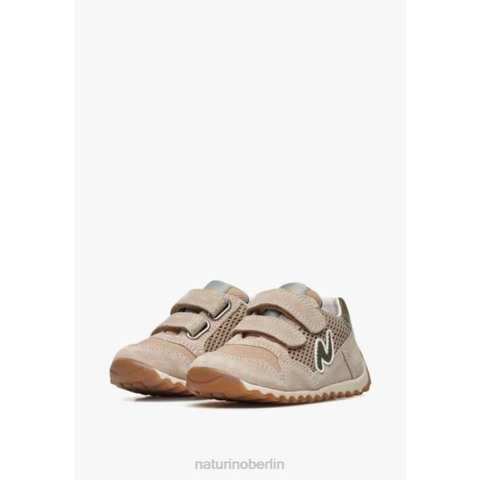 de Naturino Kinder Sammy 2 vl. Sneakers aus Leder und Stoff Beige 822X422