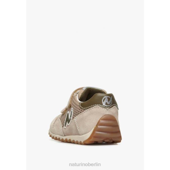 de Naturino Kinder Sammy 2 vl. Sneakers aus Leder und Stoff Beige 822X422