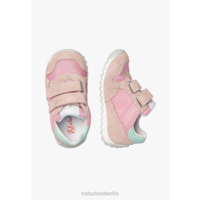 de Naturino Kinder Sammy 2 vl. Sneakers aus Leder und Stoff Rosa 822X428