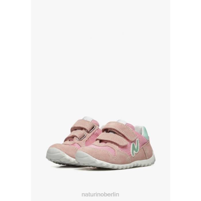 de Naturino Kinder Sammy 2 vl. Sneakers aus Leder und Stoff Rosa 822X428