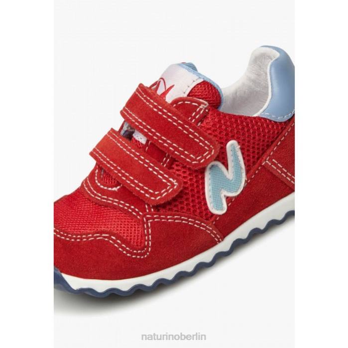 de Naturino Kinder Sammy 2 vl. Sneakers aus Leder und Stoff Rot 822X418