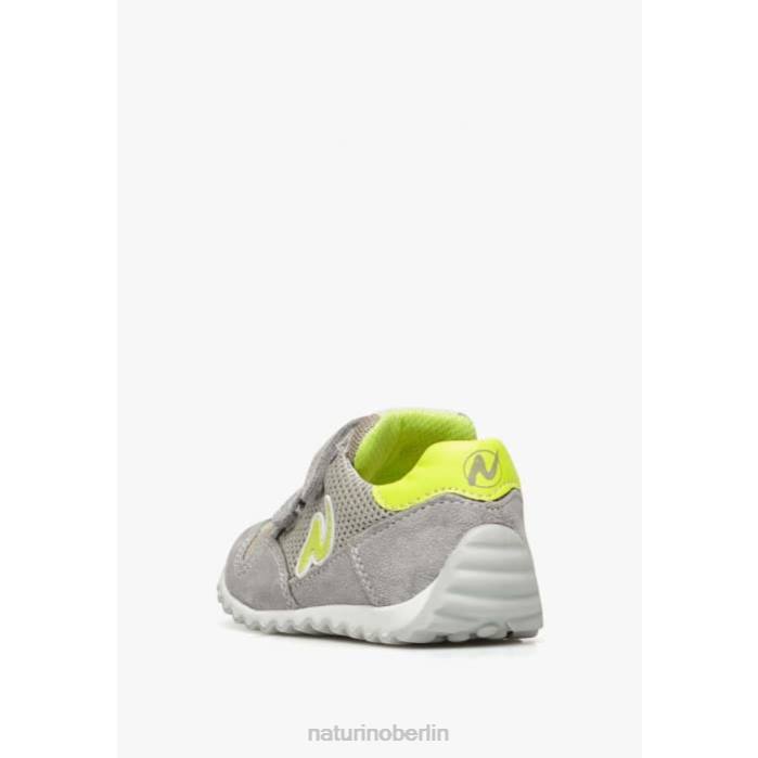 de Naturino Kinder Sammy 2 vl. Sneakers aus Leder und Stoff grau 822X454