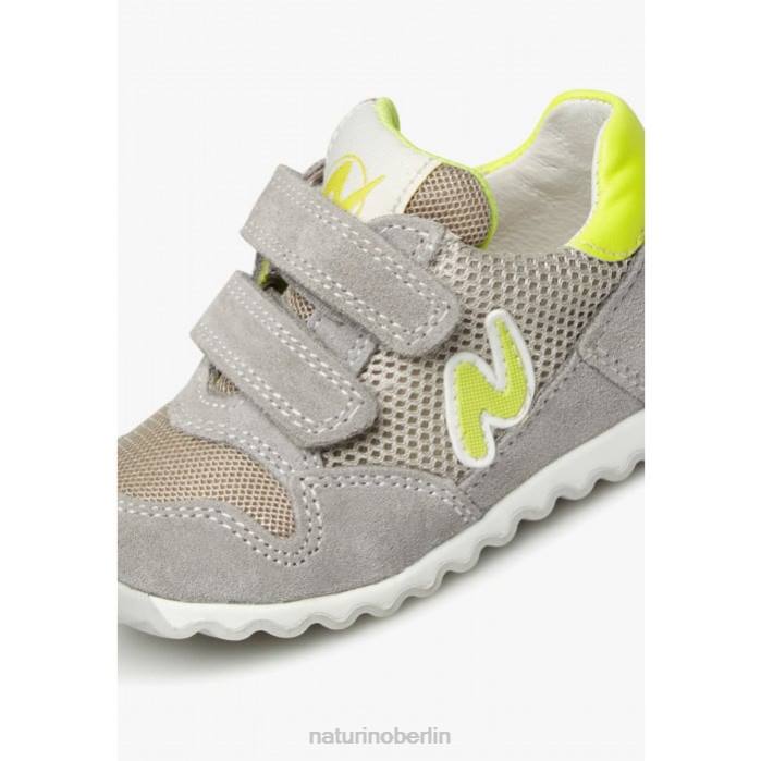 de Naturino Kinder Sammy 2 vl. Sneakers aus Leder und Stoff grau 822X454