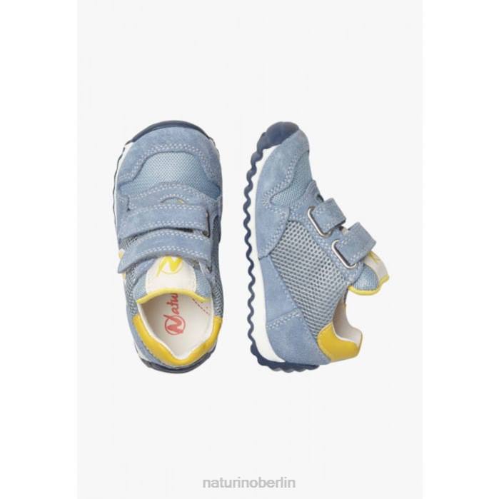 de Naturino Kinder Sammy 2 vl. Sneakers aus Leder und Stoff hellblau 822X415