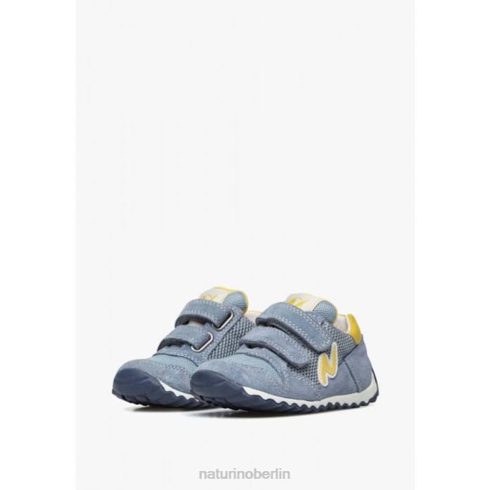 de Naturino Kinder Sammy 2 vl. Sneakers aus Leder und Stoff hellblau 822X415