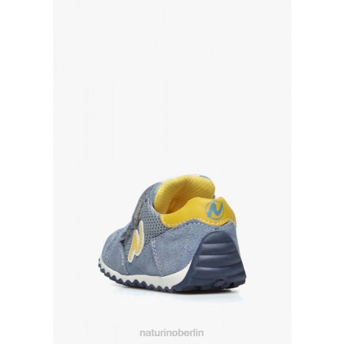 de Naturino Kinder Sammy 2 vl. Sneakers aus Leder und Stoff hellblau 822X415