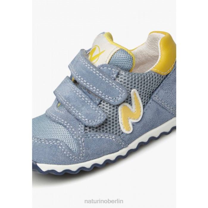 de Naturino Kinder Sammy 2 vl. Sneakers aus Leder und Stoff hellblau 822X415