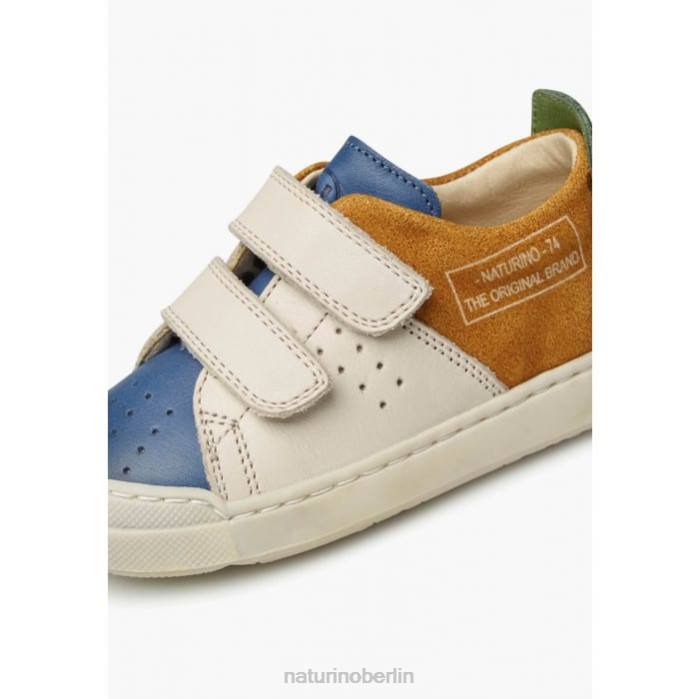de Naturino Kinder Trajan vl Sneakers aus Leder und Wildleder blau-cognac 822X499