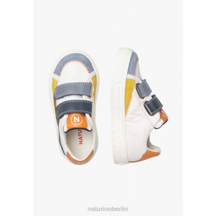 de Naturino Kinder Welle vl. Sneakers aus Leder und Stoff Blau Weiss 822X444