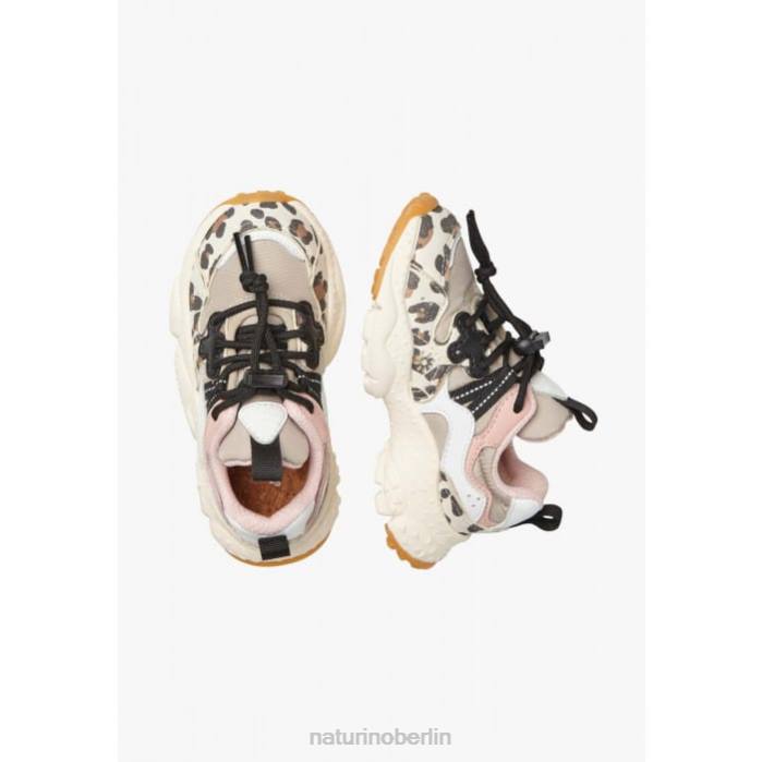 de Naturino Kinder Yamano 3 Junior. Sneakers aus Kunstleder und technischem Stoff beige-weiß 822X37
