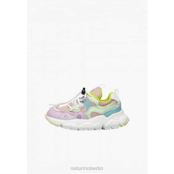 de Naturino Kinder Yamano 3 Junior. Sneakers aus Öko-Leder und technischem Stoff lila-grün 822X35