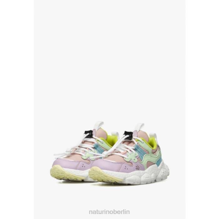 de Naturino Kinder Yamano 3 Junior. Sneakers aus Öko-Leder und technischem Stoff lila-grün 822X35
