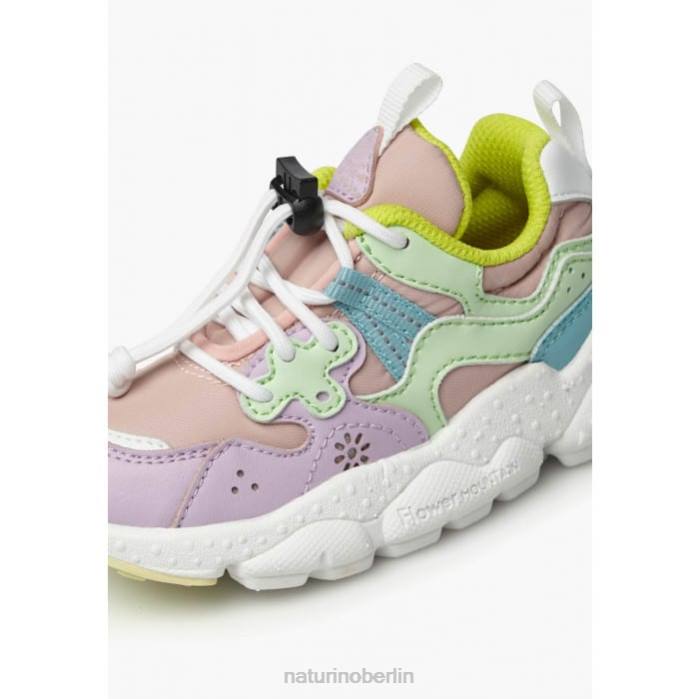 de Naturino Kinder Yamano 3 Junior. Sneakers aus Öko-Leder und technischem Stoff lila-grün 822X35