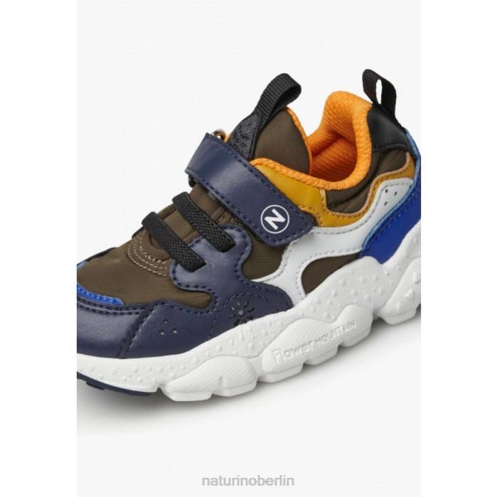 de Naturino Kinder Yamano 3 Vl Junior. Sneakers aus Kunstleder und technischem Stoff blau-orange 822X42