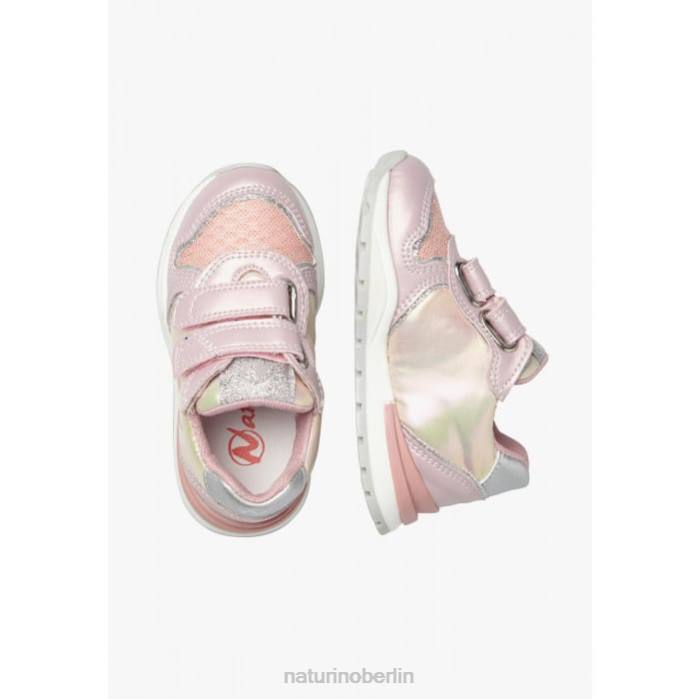 de Naturino Kinder argal vl Sneakers aus Leder und Stoff Rosa 822X445