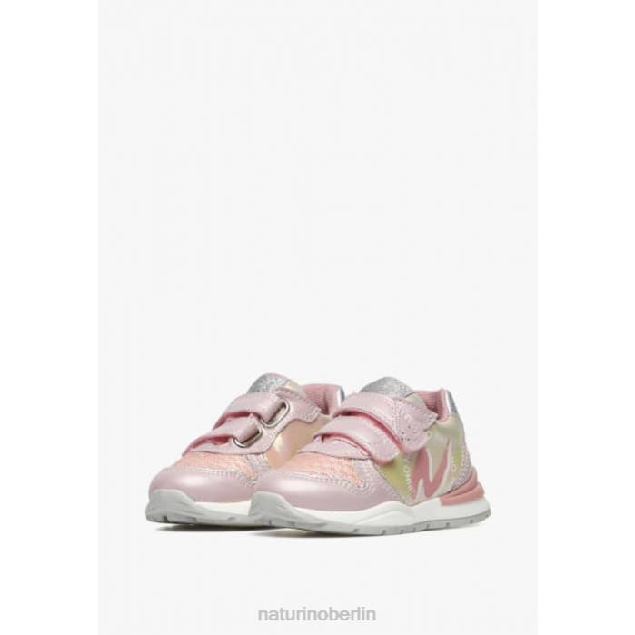 de Naturino Kinder argal vl Sneakers aus Leder und Stoff Rosa 822X445