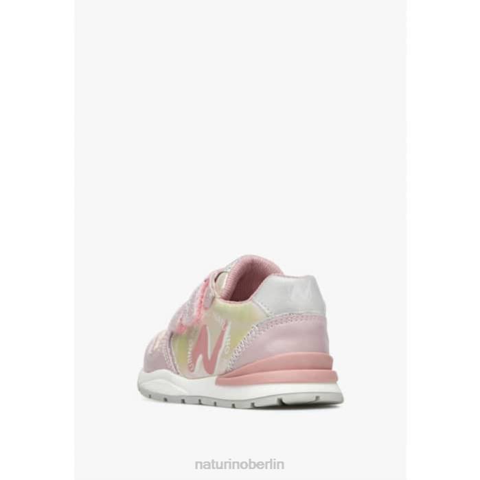 de Naturino Kinder argal vl Sneakers aus Leder und Stoff Rosa 822X445