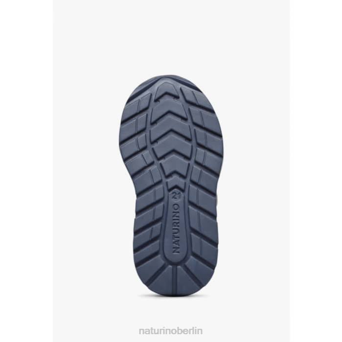 de Naturino Kinder argal vl Sneakers aus Wildleder und Stoff grau weiß 822X379