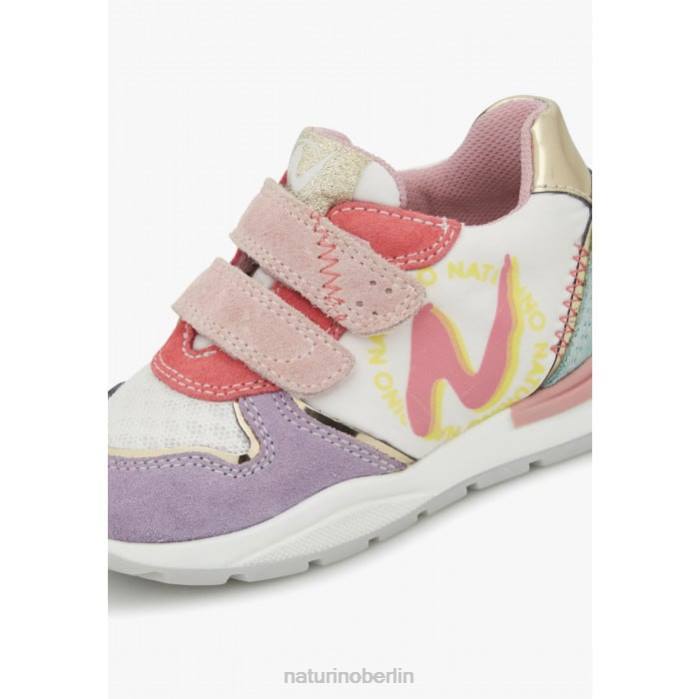 de Naturino Kinder argal vl Sneakers aus Wildleder und Stoff lila-weiß 822X463