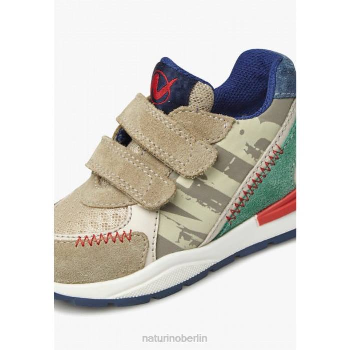 de Naturino Kinder bley vl Sneakers aus Wildleder und Stoff taubengraugrün 822X394