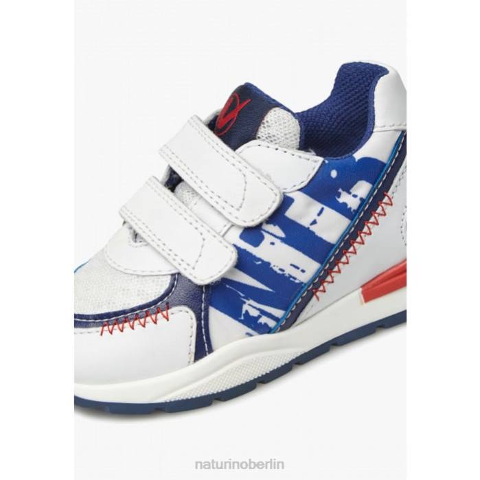 de Naturino Kinder bley vl Sneakers aus Wildleder und Stoff weiß Blau 822X400
